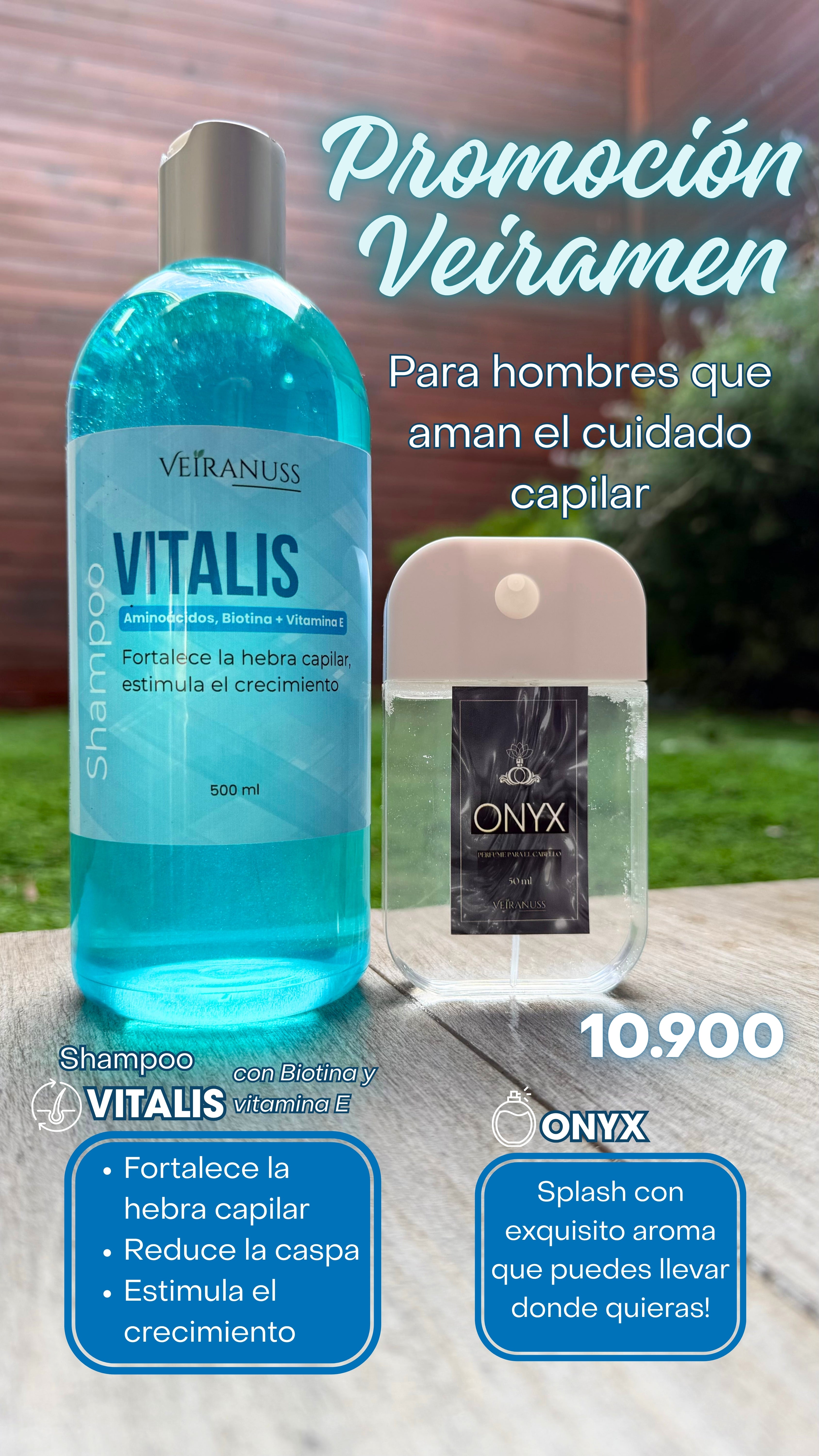PROMOCIÓN VEIRAMEN - Shampoo VITALIS + Splash ONYX
